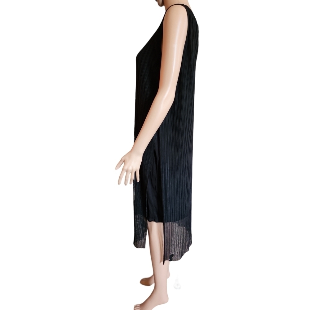Ruby Ribbon Pleated Mesh Dress - Picture 3 of 9
